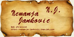 Nemanja Janković vizit kartica